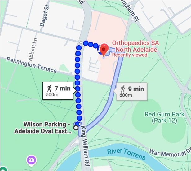 Memorial Medical Centre parking locations map